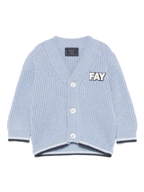Fay Kids Cardigan in maglia a coste