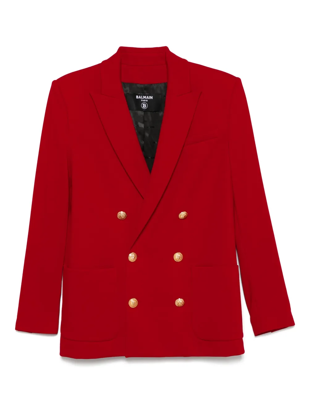 Balmain Kids Blazer met leeuwenkop knopen Rood