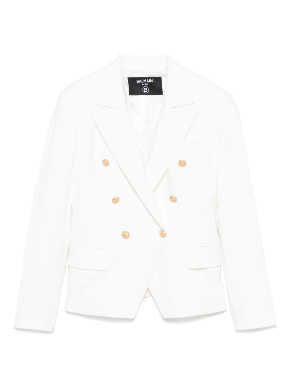 Balmain Kids Blazer met dubbele rij knopen Wit