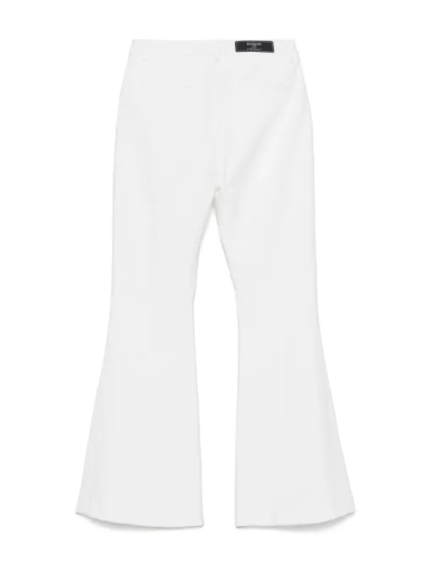Balmain Kids Flared Trousers | White | FARFETCH