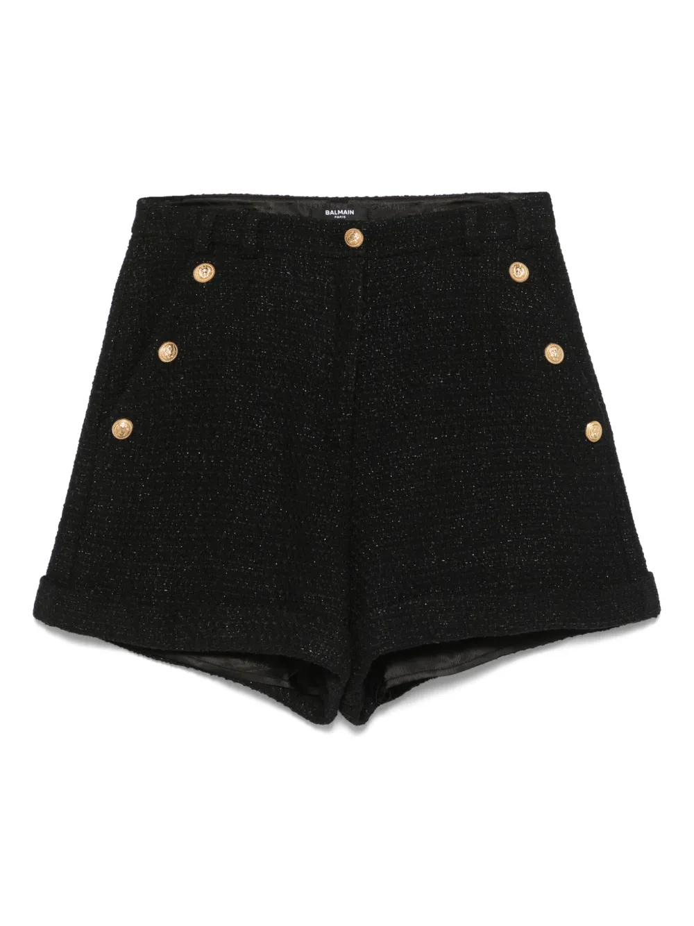 Balmain Kids Tweed shorts Zwart