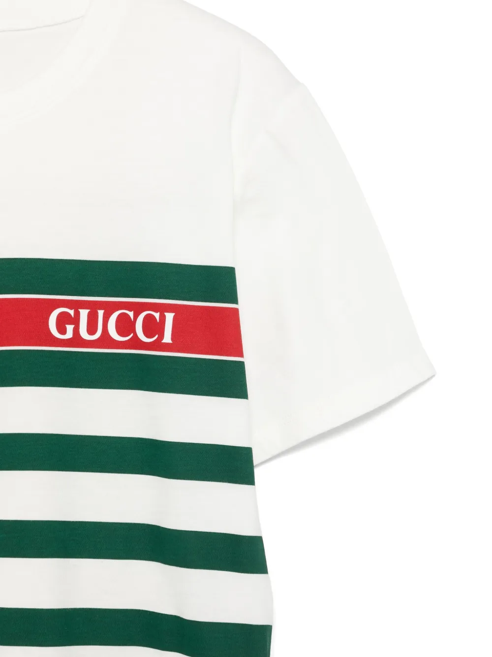 Gucci Kids T-shirt met Web-detail 9250 WHITE