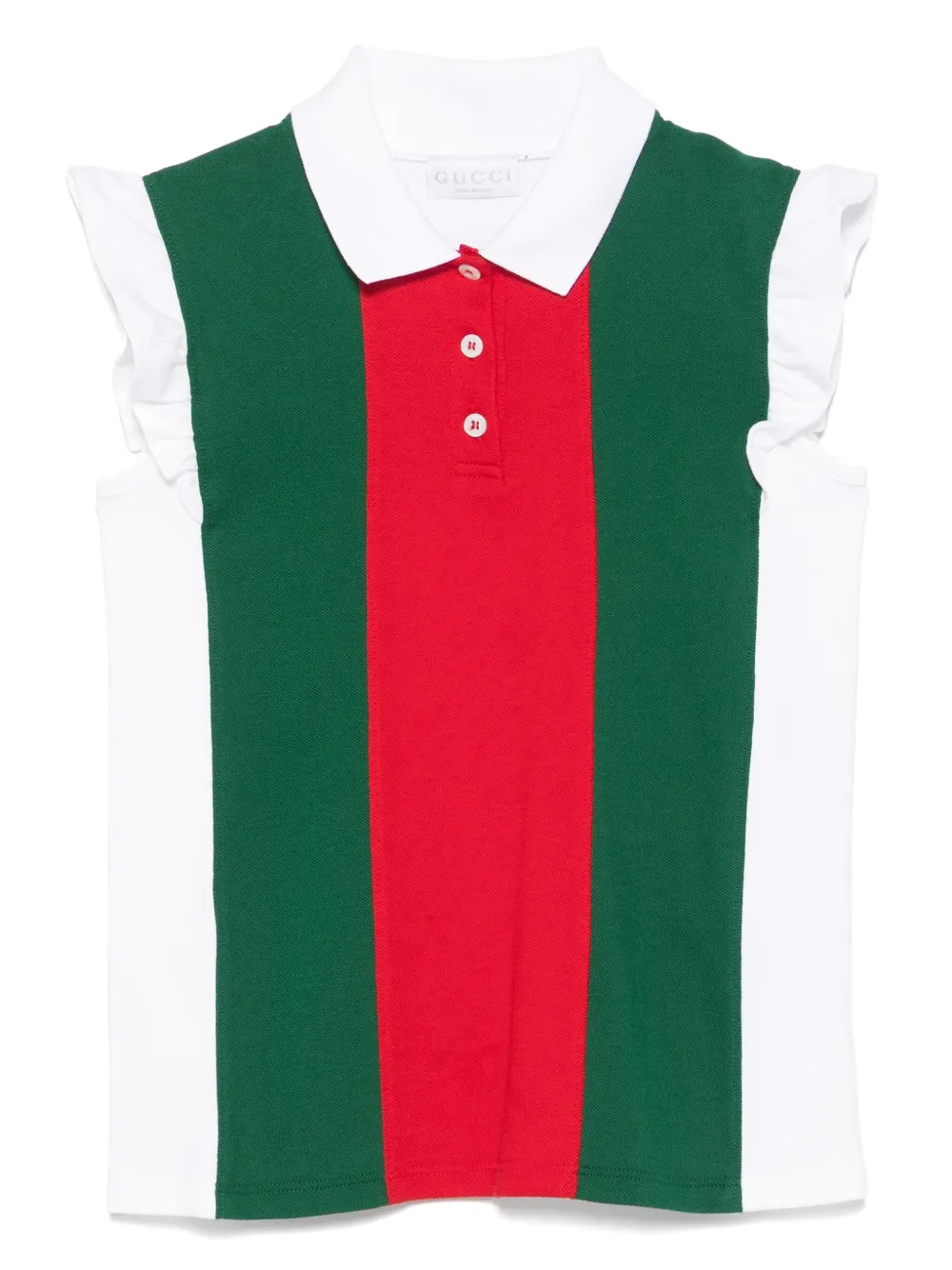 Gucci Kids Poloshirt met Web-detail Groen