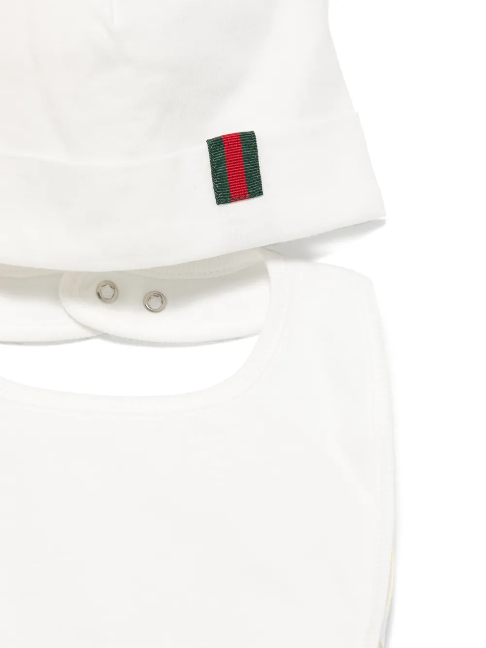 Gucci Kids Katoenen romper met logoprint - Wit