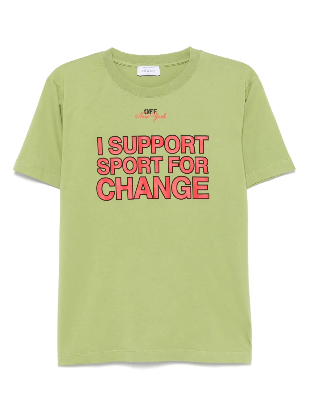 Off-White x AC Milan NYC slogan T-shirt - Verde