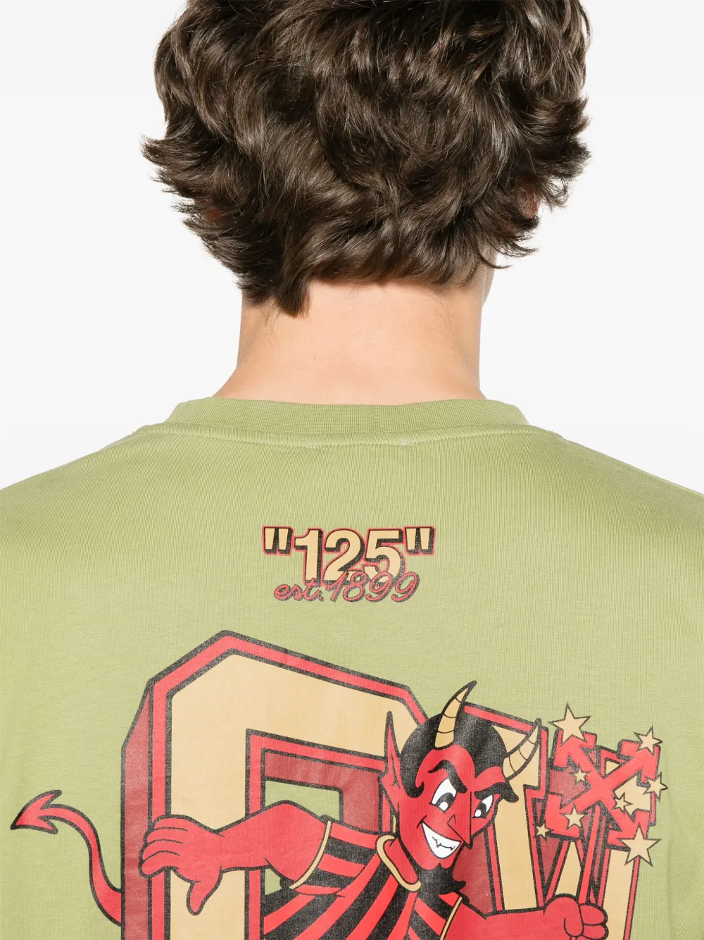 OFF-WHITE X AC MILAN NYC SLOGAN T-SHIRT