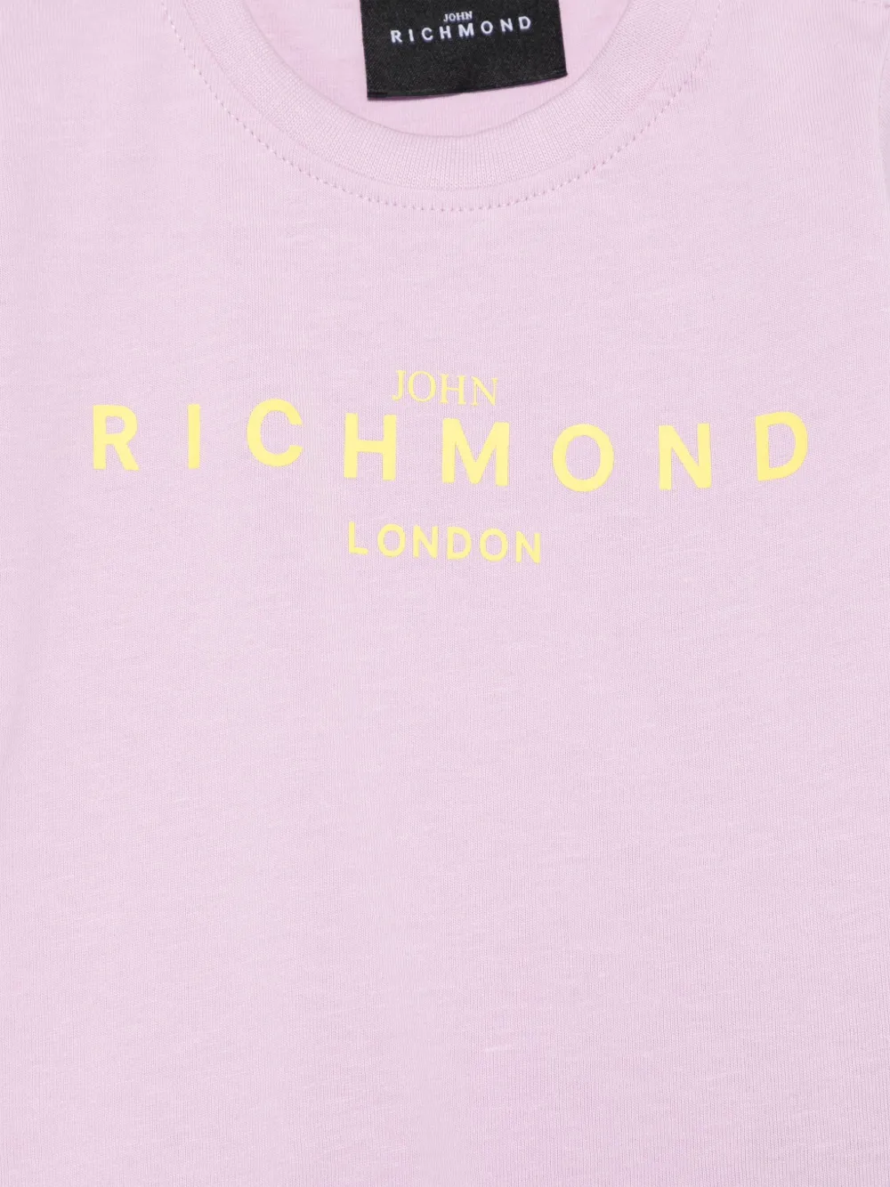 John Richmond Junior T-shirt met logoprint Paars