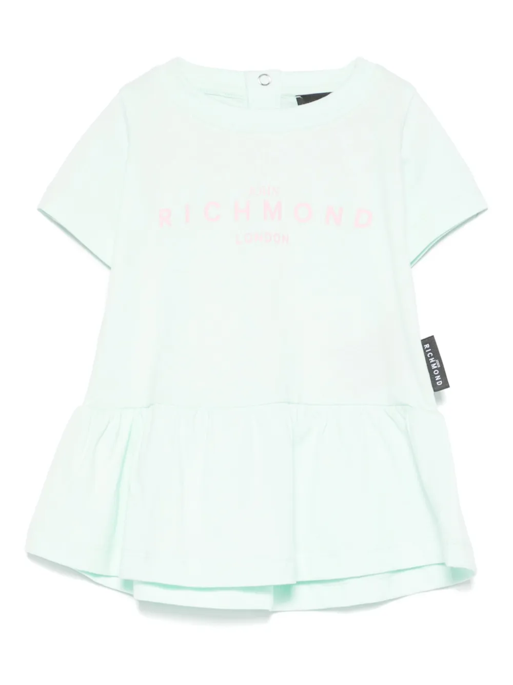 John Richmond Junior Jurk met logoprint Groen
