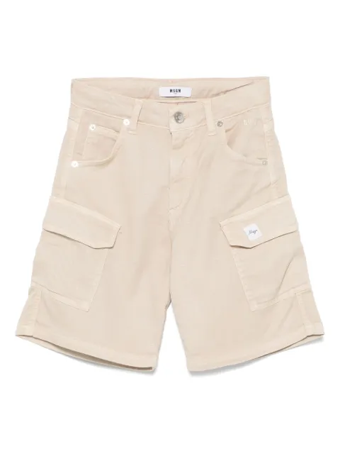 MSGM Kids short cargo à patch logo