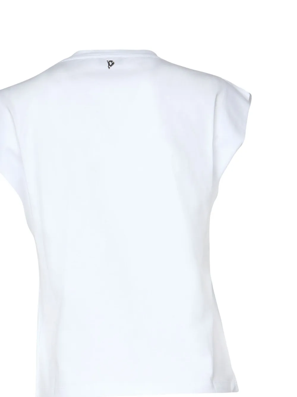 DONDUP T-shirt met logoplakkaat - Wit