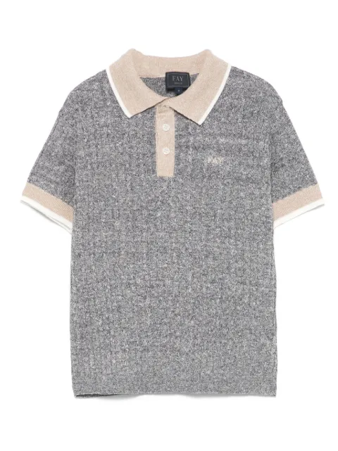 Fay Kids Camisa polo com logo bordado