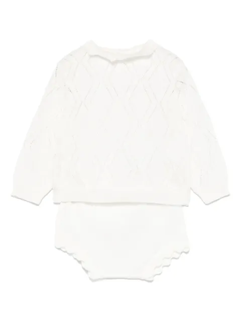 Elisabetta Franchi La Mia Bambina set de shorts de tejido calado