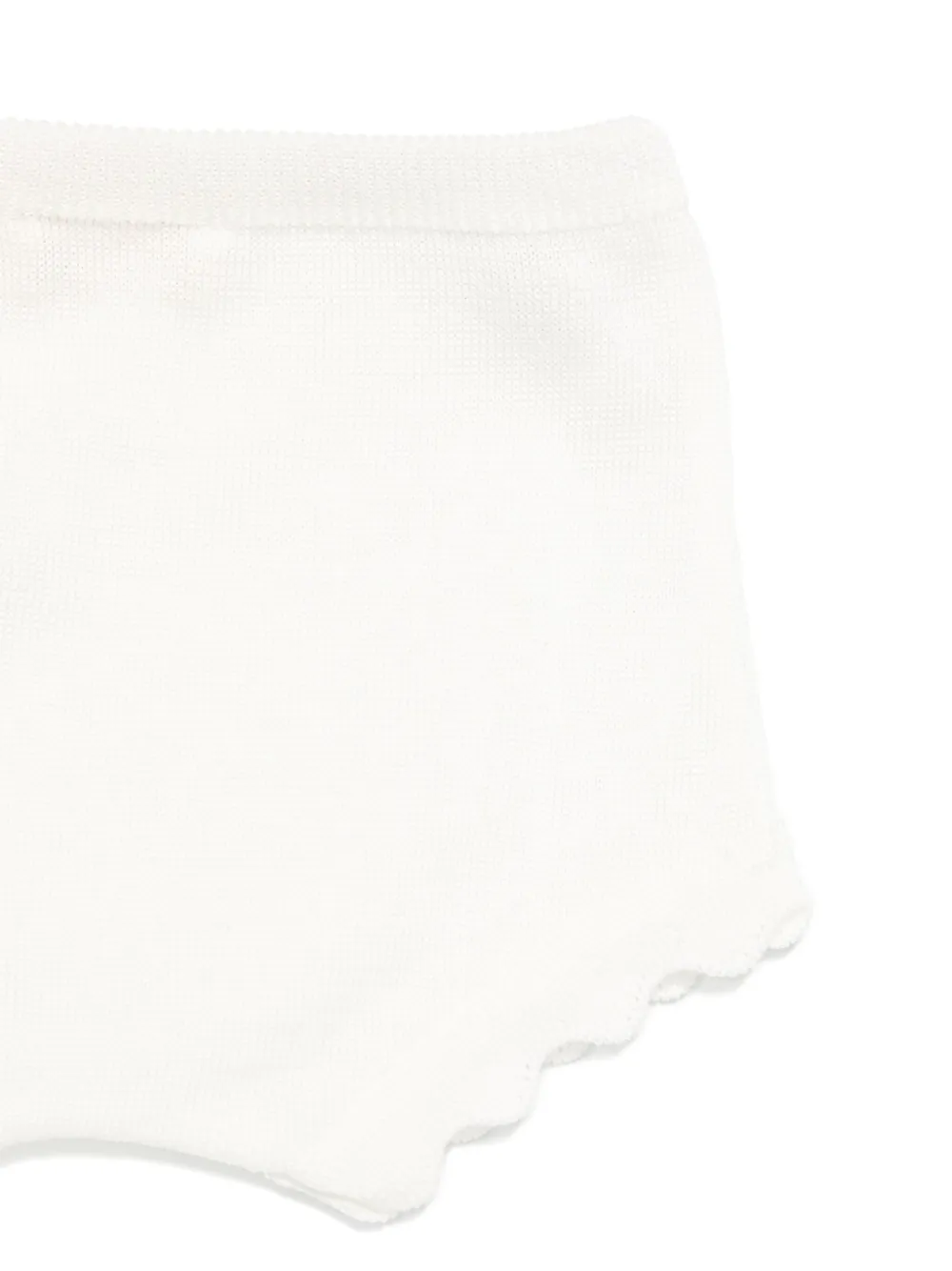 Elisabetta Franchi La Mia Bambina Pointelle shorts met gebreid detail Wit