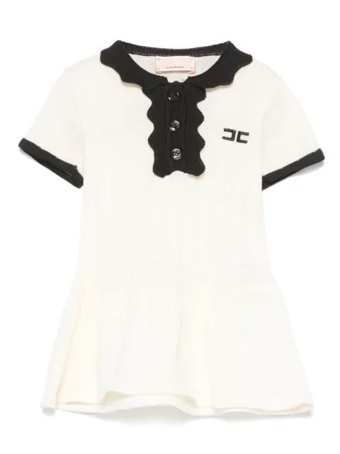 Elisabetta Franchi La Mia Bambina embroidered-logo dress 