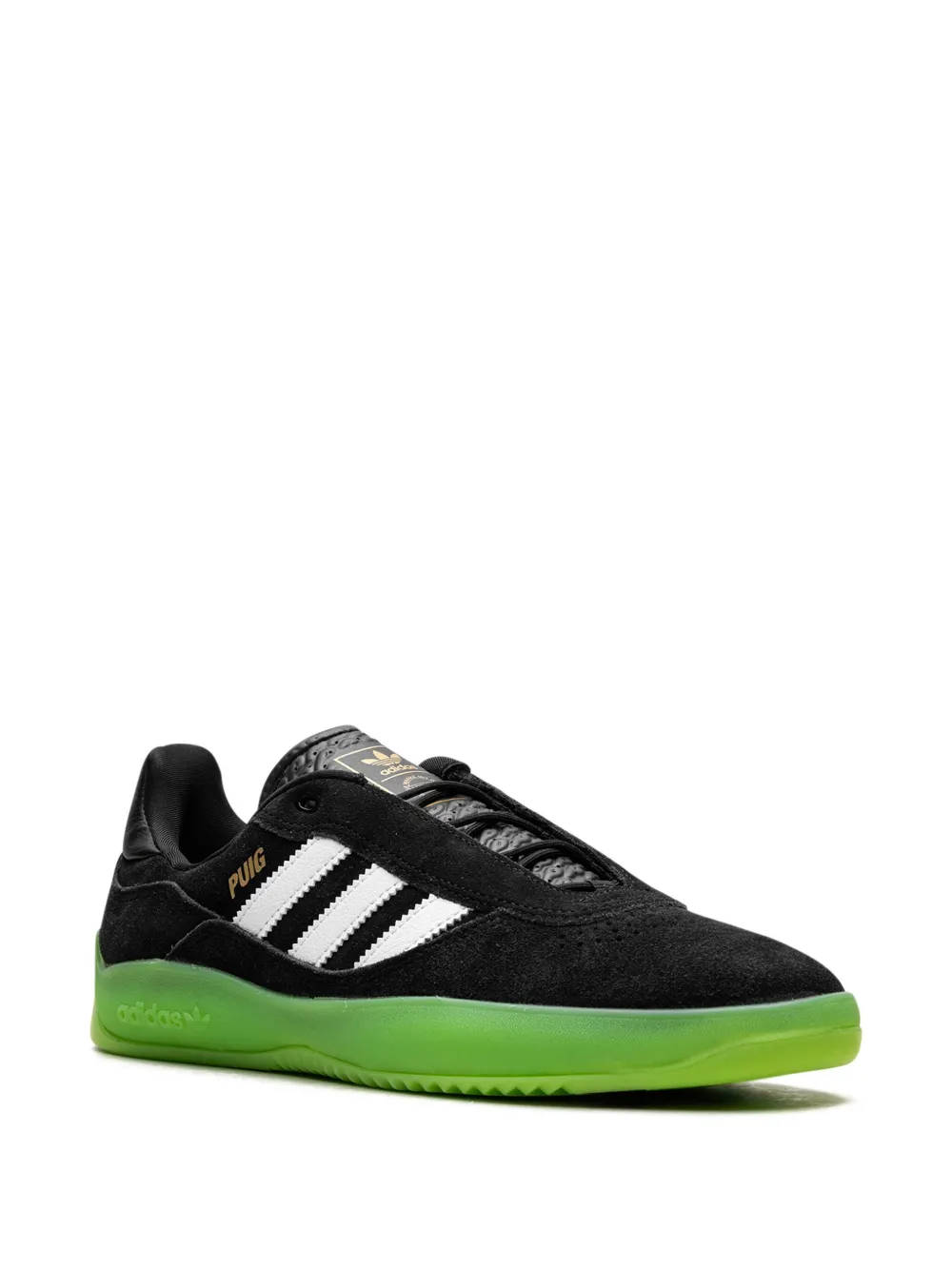 adidas Puig "Black/White/Semi Solar Green" sneakers - Zwart