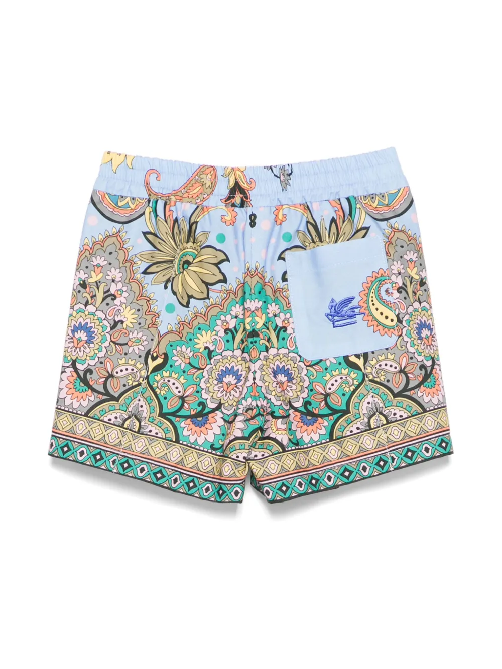 ETRO KIDS Shorts met bloemenprint - Blauw