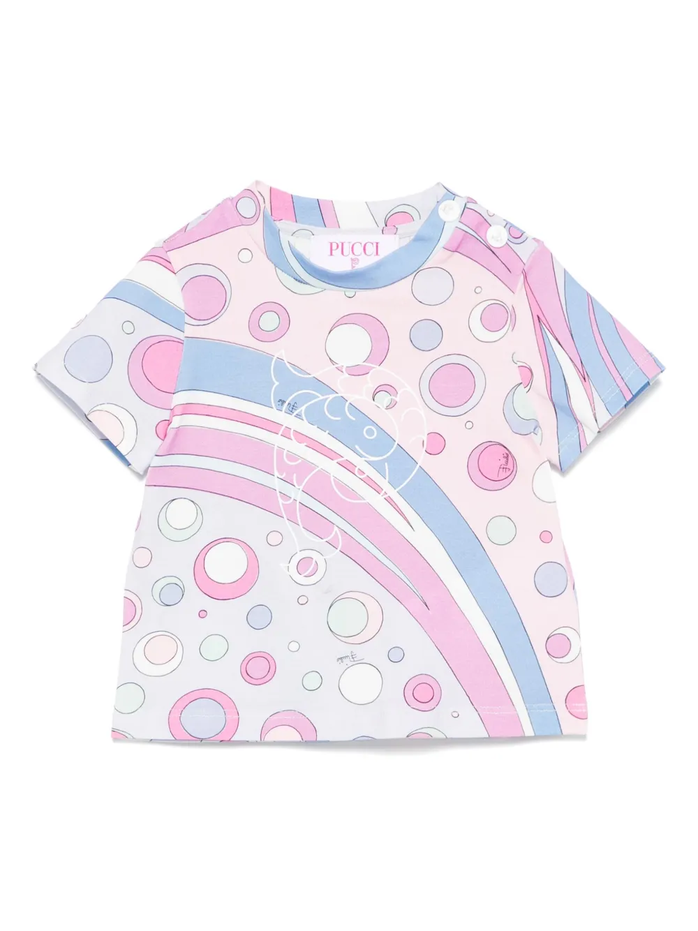 PUCCI Junior playera con estampado Vivara | azul | Image 1