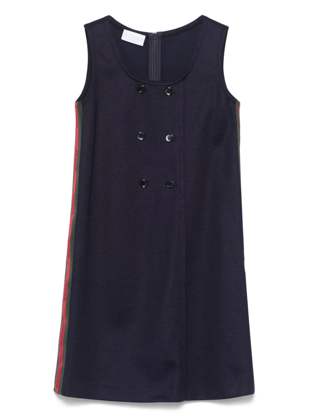 Gucci Kids Jurk met Web-detail Blauw