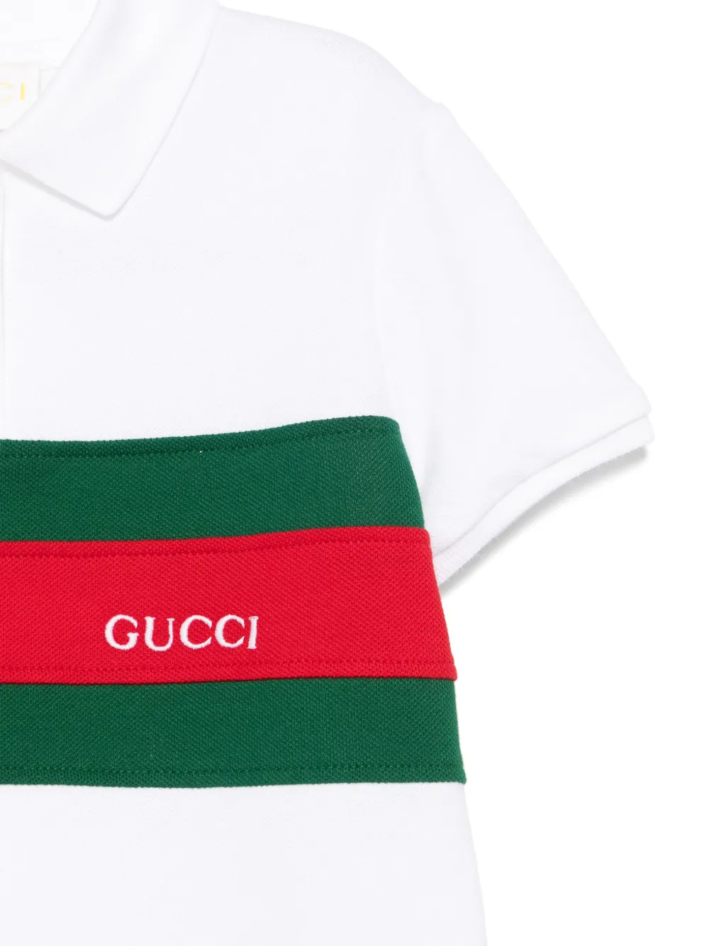 Gucci Web-detailed Dress In White