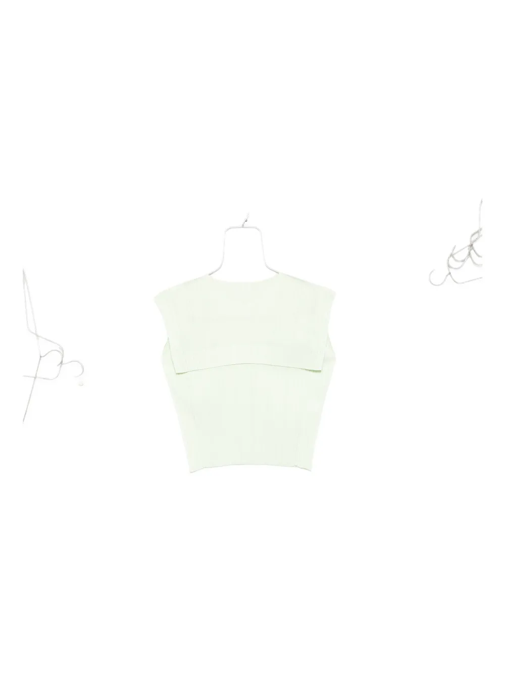 Pleats Please Issey Miyake pleated panelled blouse - グリーン Pleats Please Issey Miyake pleated panelled blouse - グリーン
