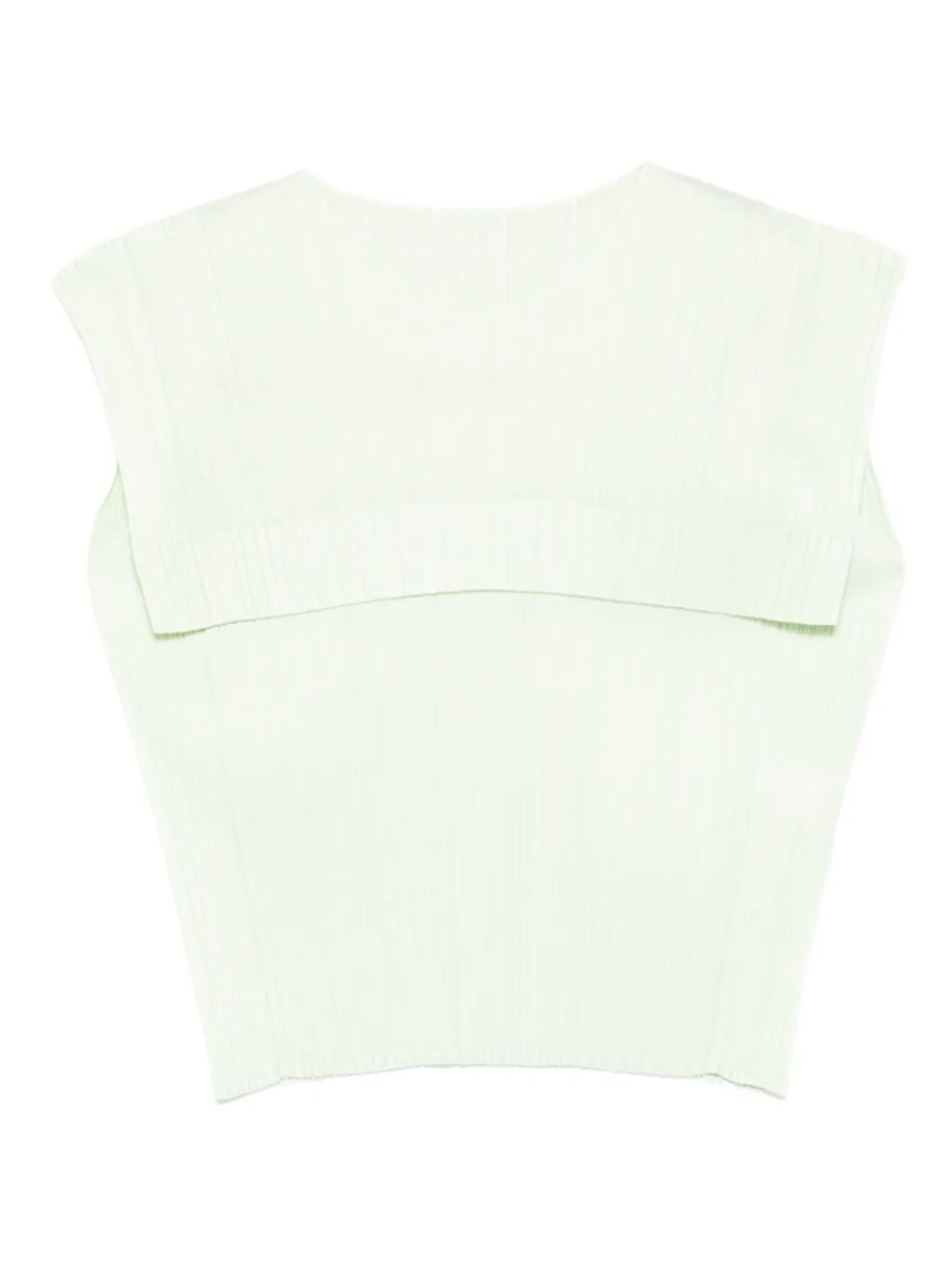 Pleats Please Issey Miyake Blouse met geplooide vlakken Groen