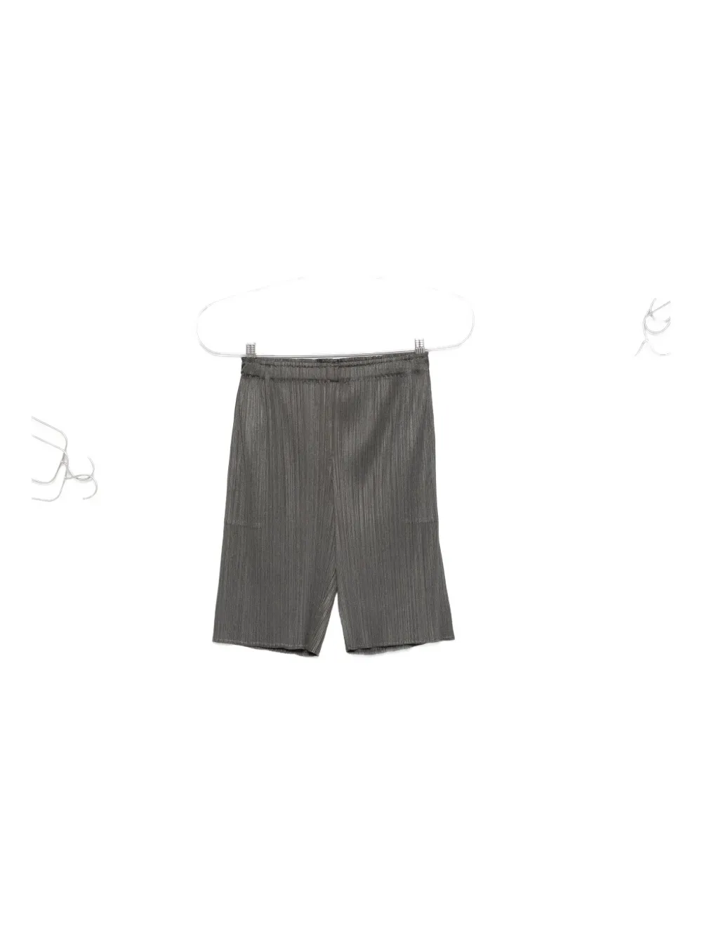 Pleats Please Issey Miyake elasticated-waist pleated shorts - グレー Pleats Please Issey Miyake elasticated-waist pleated shorts - グレー