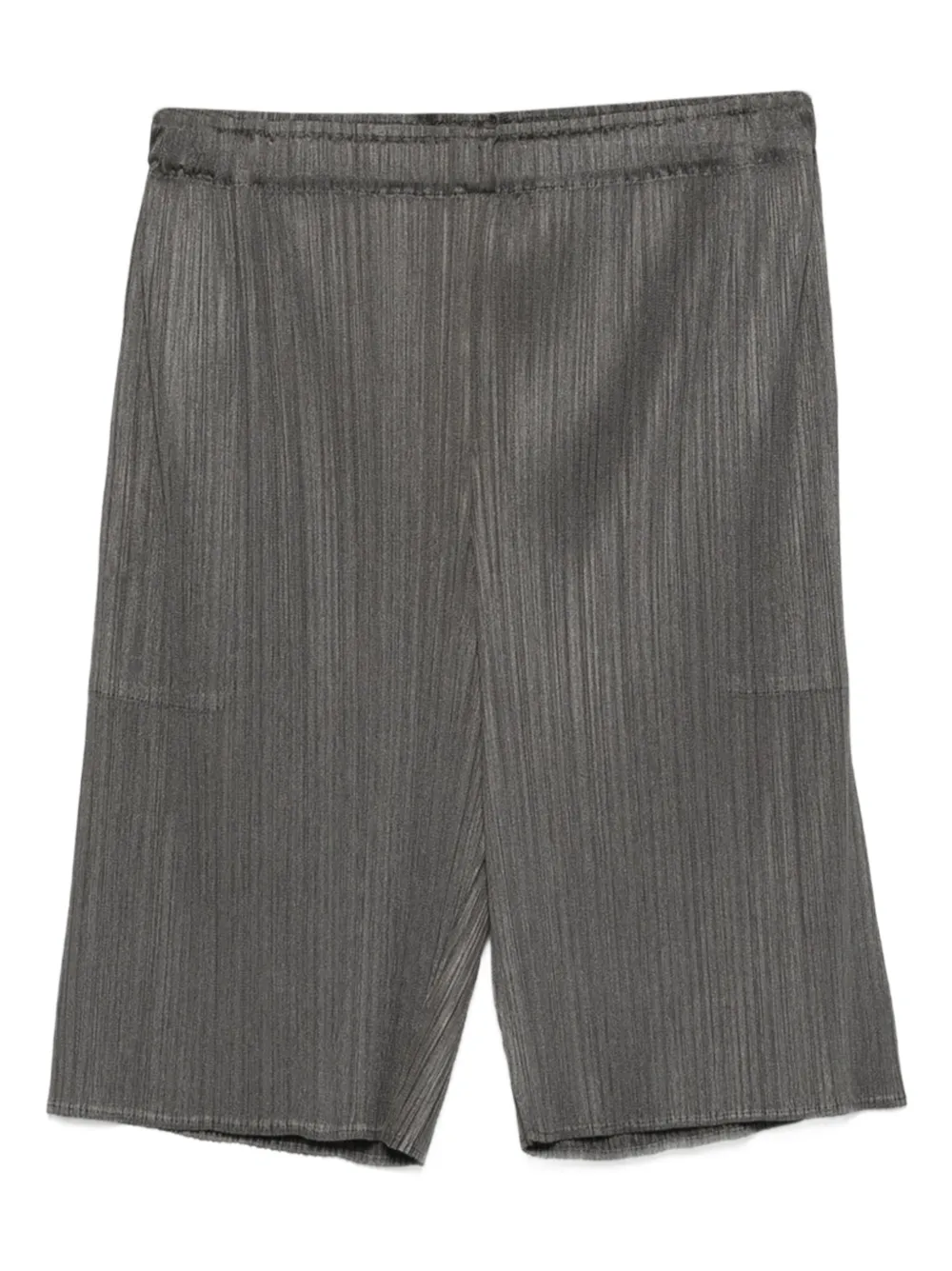 Pleats Please Issey Miyake Geplooide shorts met elastische taille Grijs