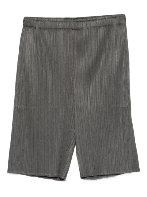 Pleats Please Issey Miyake Short com prega e cós elástico