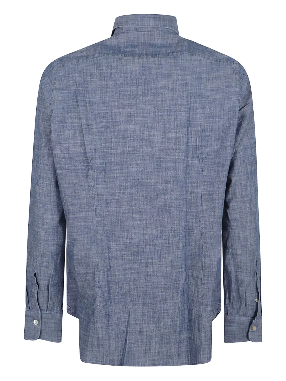 Eleventy button-down chambray shirt - Blauw