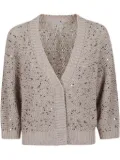 Peserico sequin-detail cardigan - Neutrals
