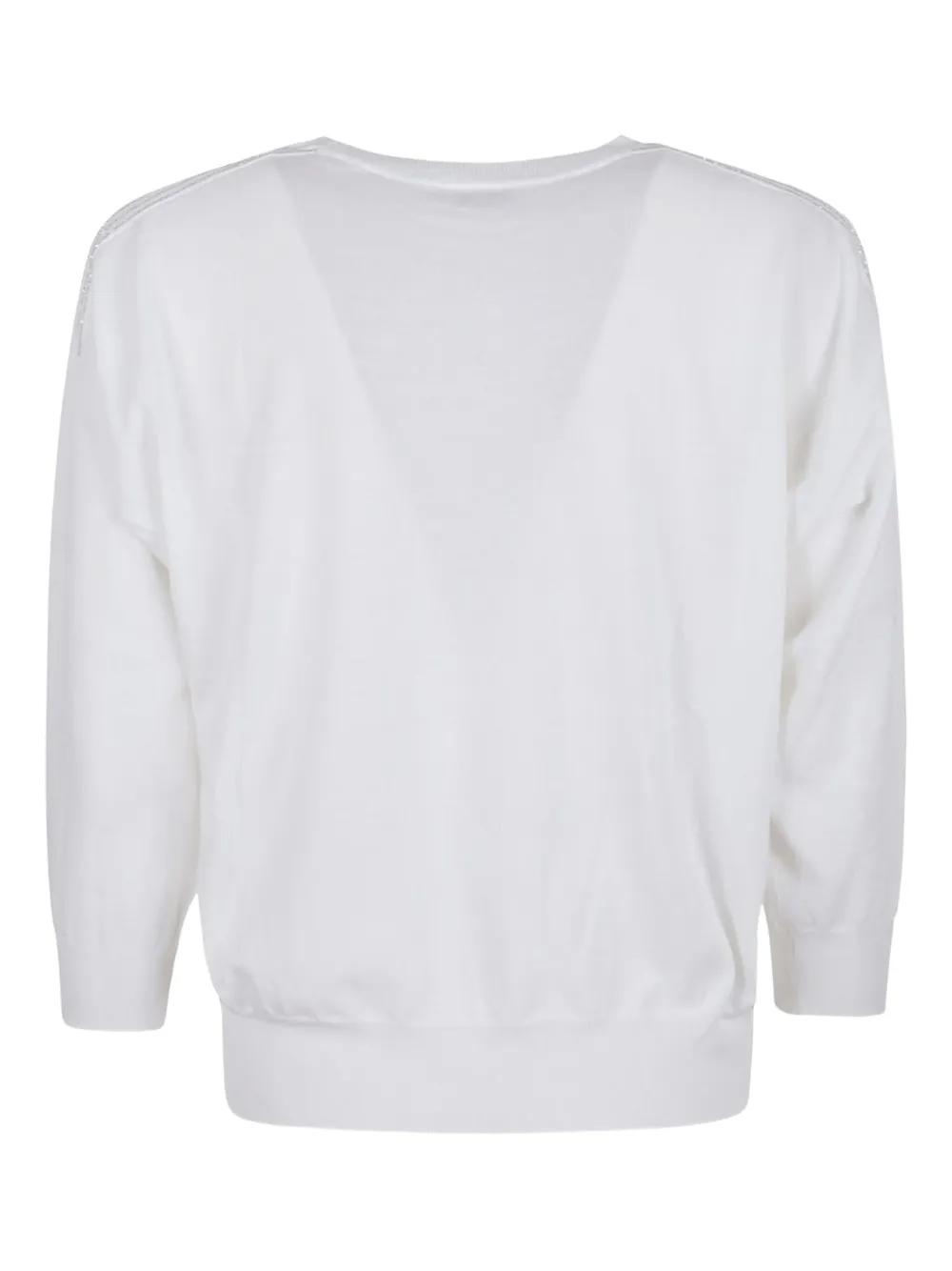 Shop Peserico Dropped-shoulder Sweater In White