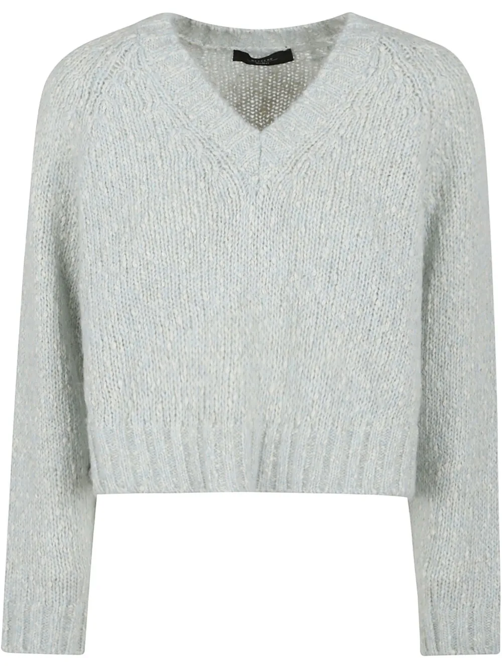 V-neck cropped sweater