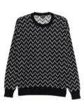 Giorgio Armani zigzag-pattern jumper - Blue