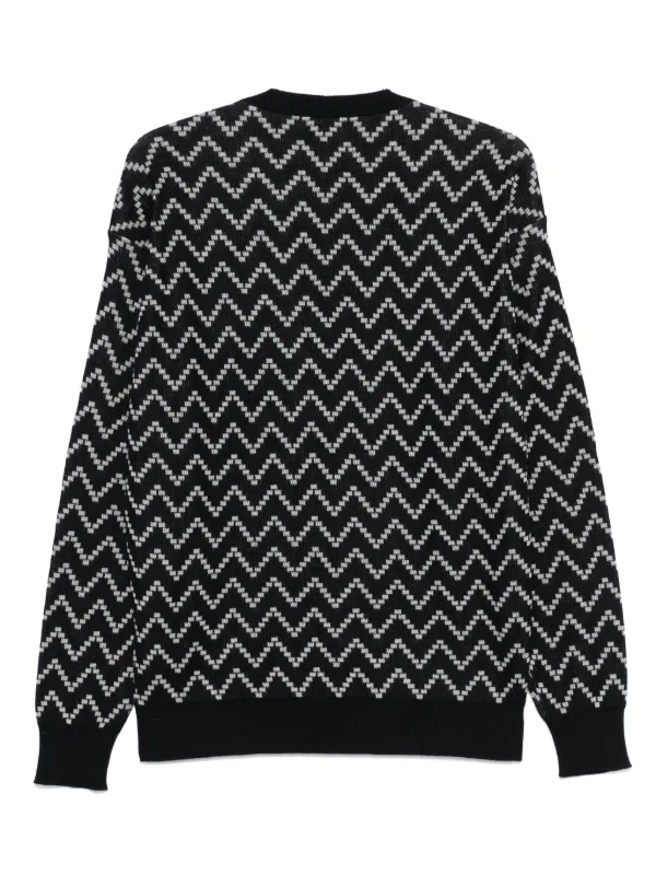 Giorgio Armani zigzag-pattern Jumper | Blue | FARFETCH PH