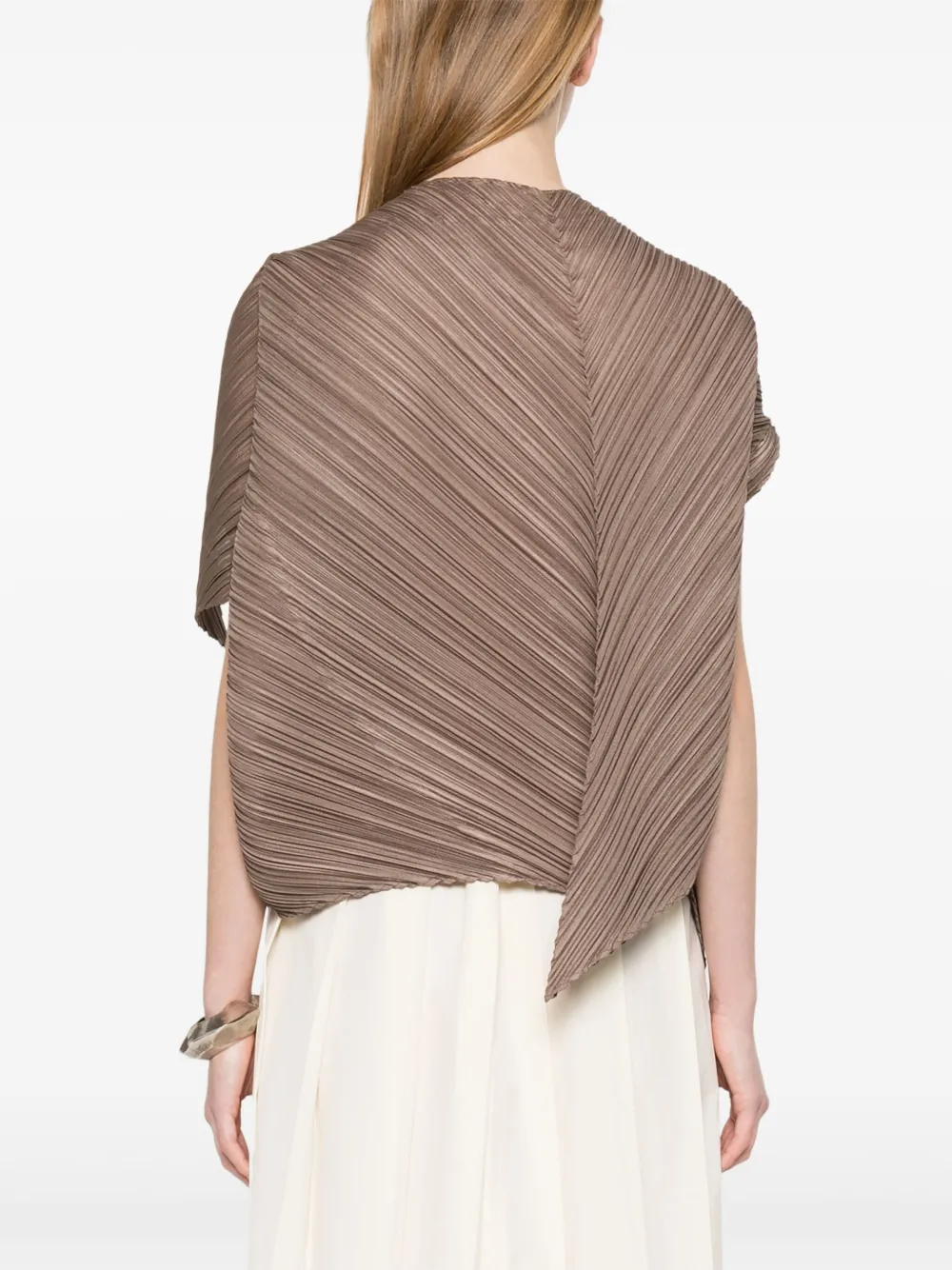 Pleats Please Issey Miyake Flare blouse Bruin