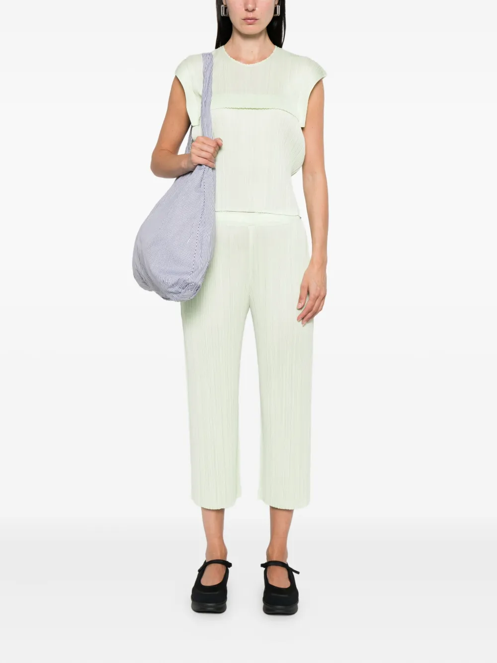 Pleats Please Issey Miyake Cropped plooibroek Groen