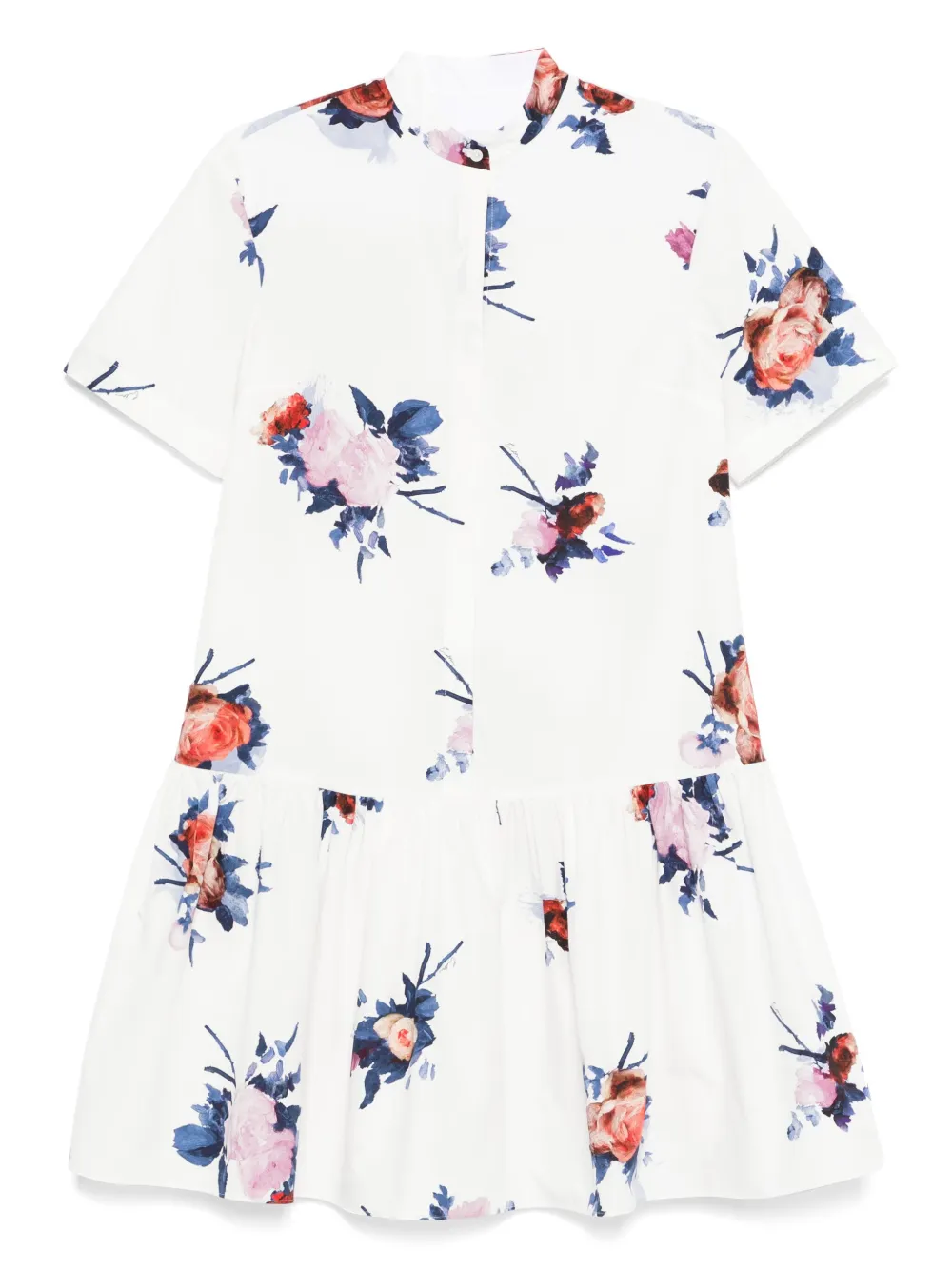 floral-print mini dress