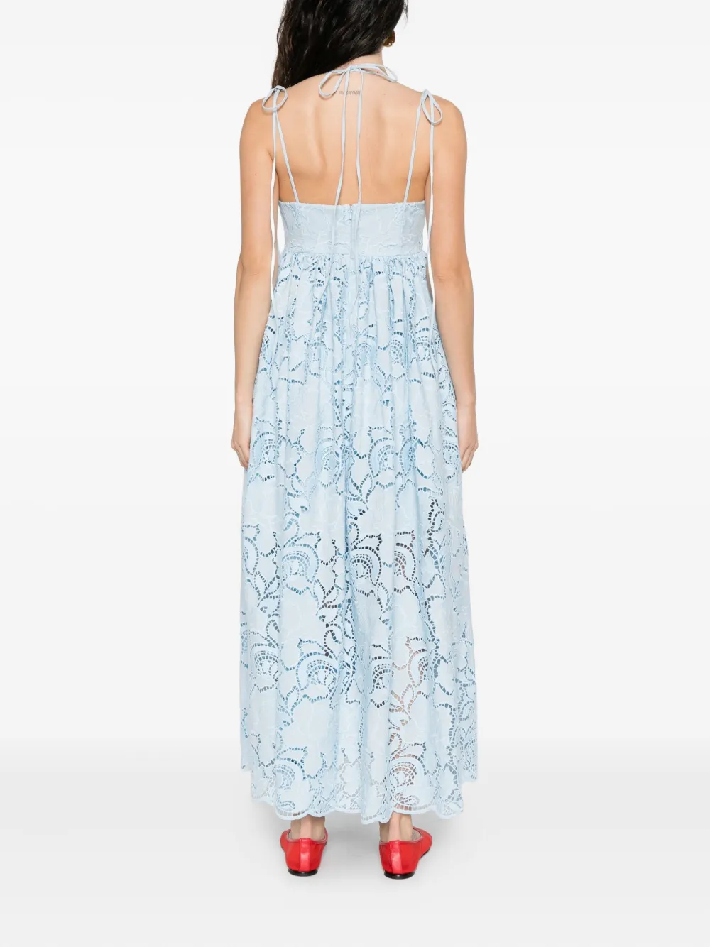 ERDEM sleeveless midi dress Blauw