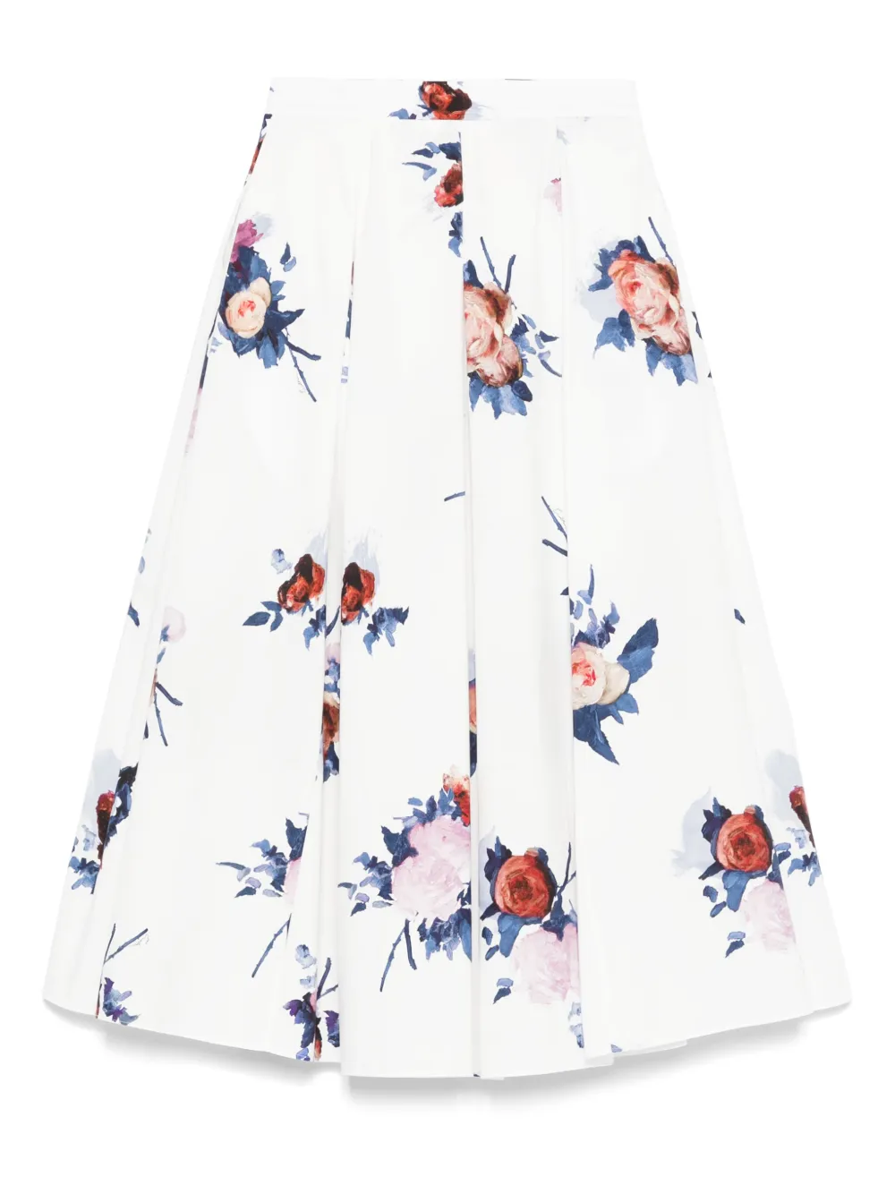 ERDEM pleated midi skirt Wit