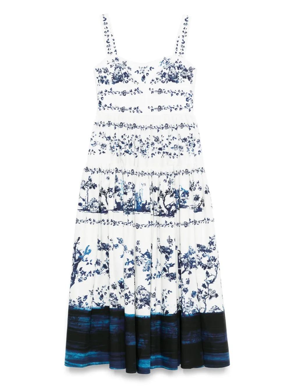 floral-print midi dress