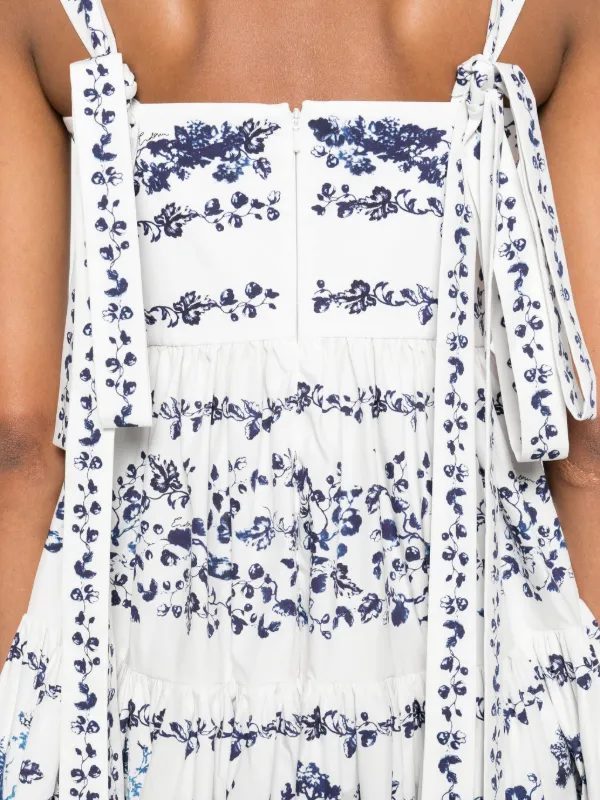 ERDEM フローラル ドレス | ホワイト | FARFETCH JP