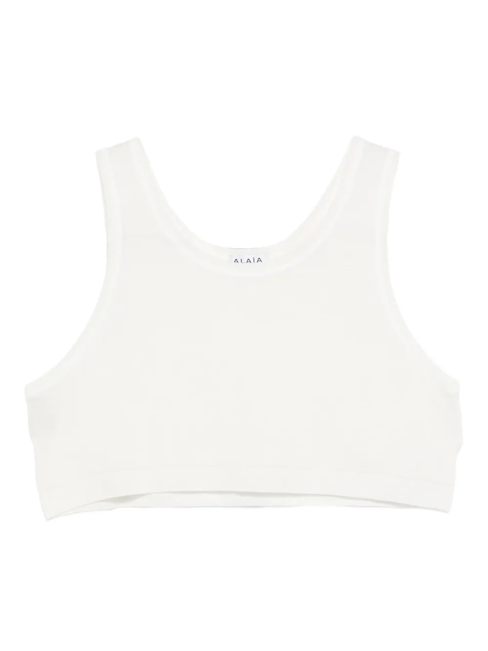 Alaïa sleeveless cropped top | White | Image 1