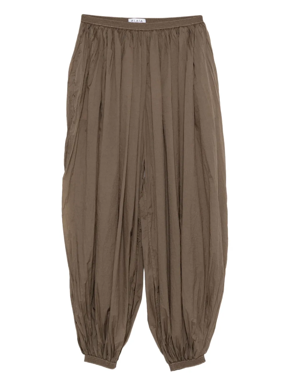 Alaïa pleat-detail balloon trousers | Green | Image 1