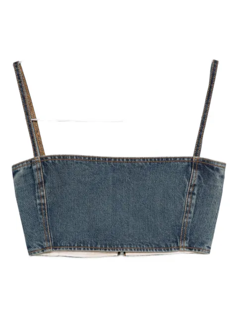 Alaïa cropped denim top