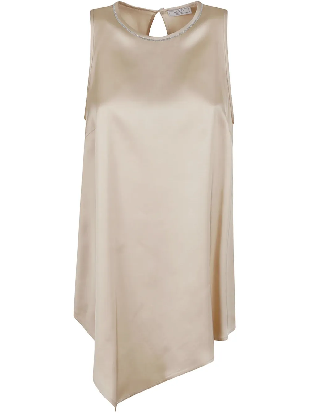 PESERICO ASYMMETRIC SATIN TOP