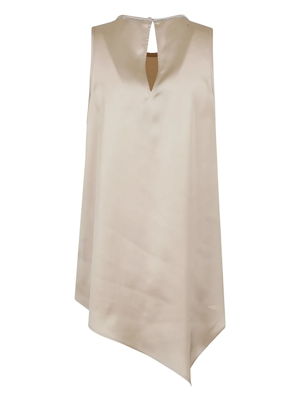 PESERICO ASYMMETRIC SATIN TOP