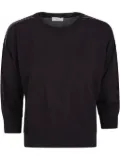 Peserico sequined shoulder-detail sweater - Black