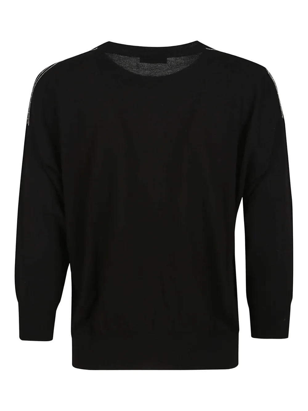 Peserico satin-trimmed sweater - Zwart