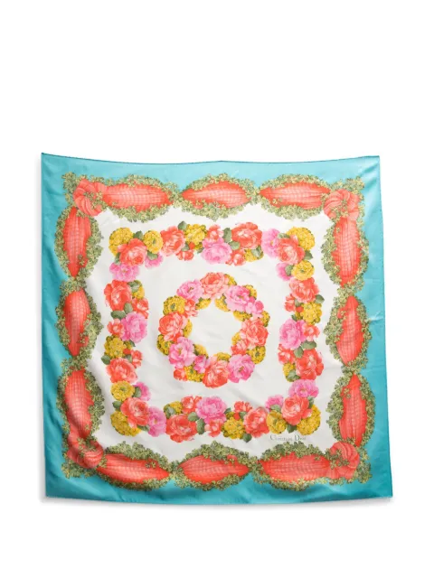 Christian Dior Pre-Owned 1990s Floral silk scarf