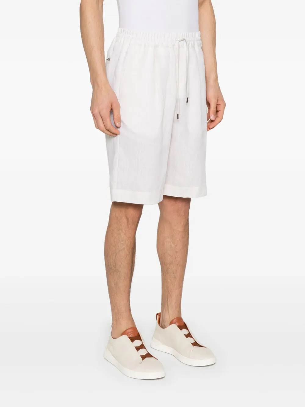 Herno Linnen shorts Beige